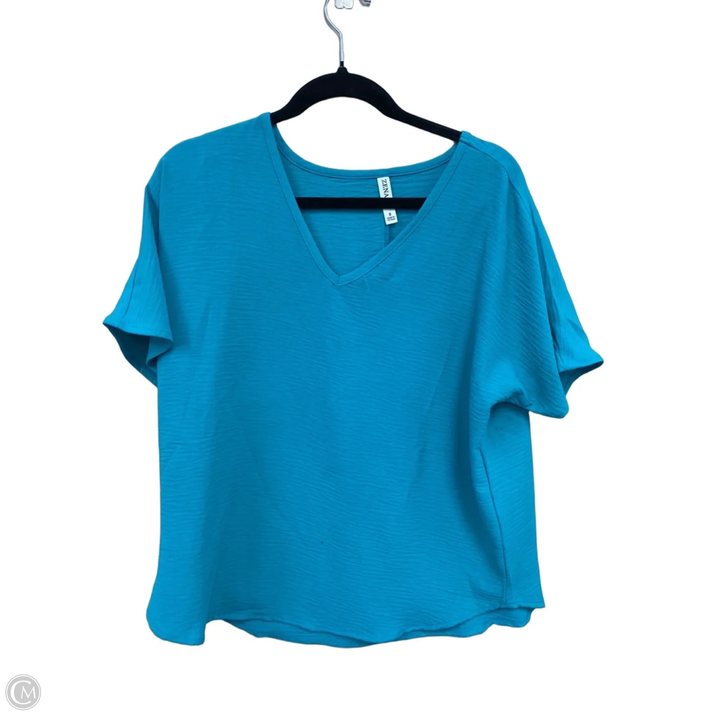 Top Short Sleeve By Zenana In Green, Size: S