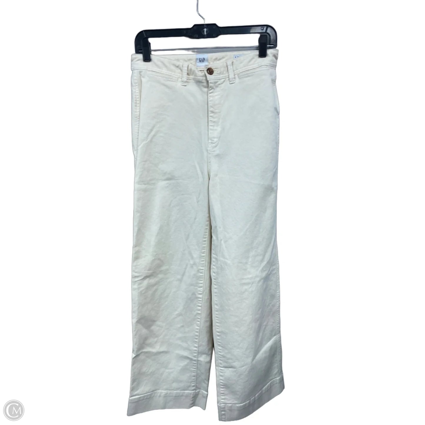 Jeans Wide Leg By Gap In Cream, Size: 6