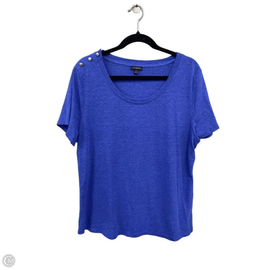Top Short Sleeve By Talbots In Blue, Size: Xl