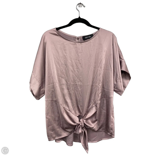 Top Short Sleeve By Fabrik In Purple, Size: L
