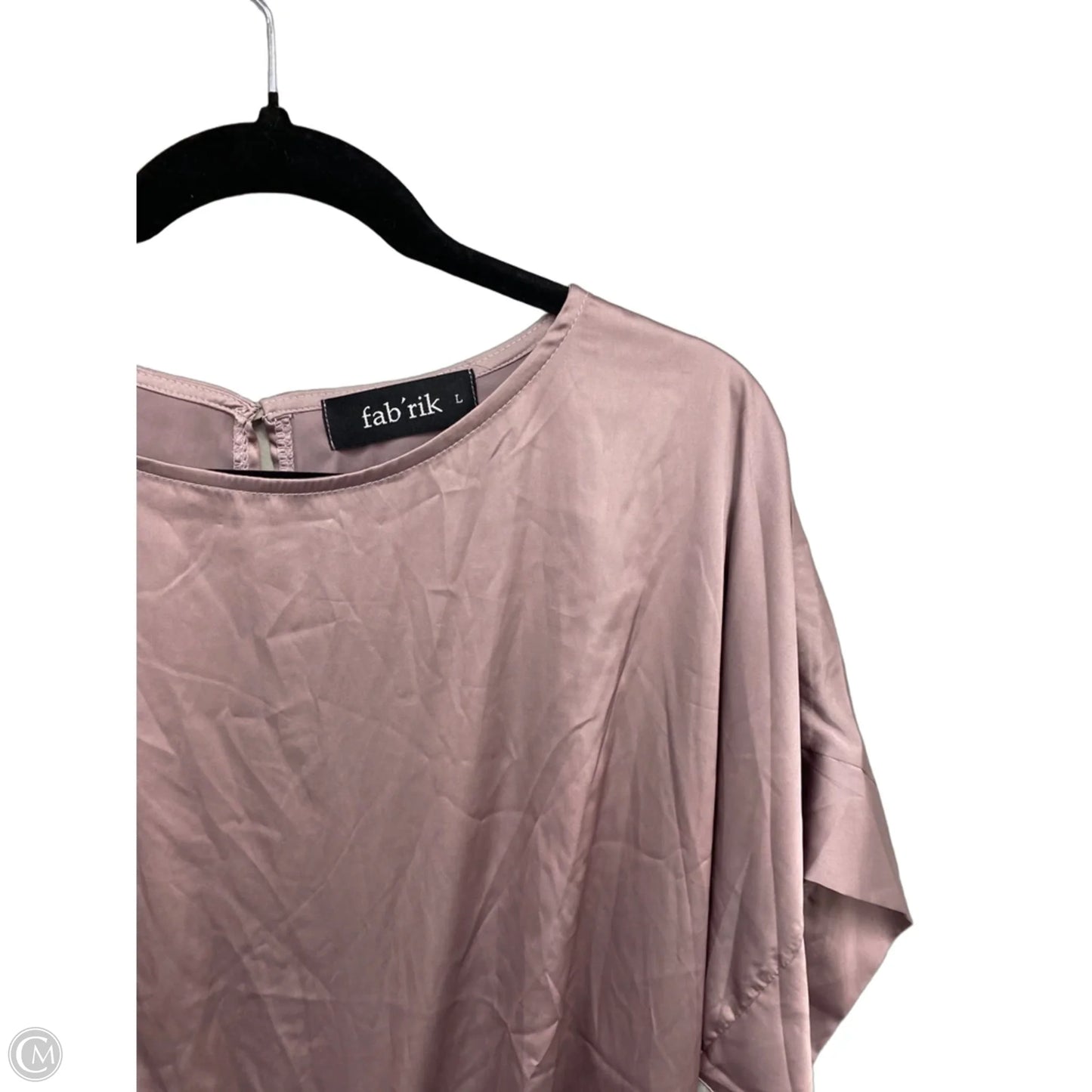 Top Short Sleeve By Fabrik In Purple, Size: L