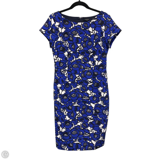 Dress Casual Midi By Talbots In Black & Blue, Size: 6