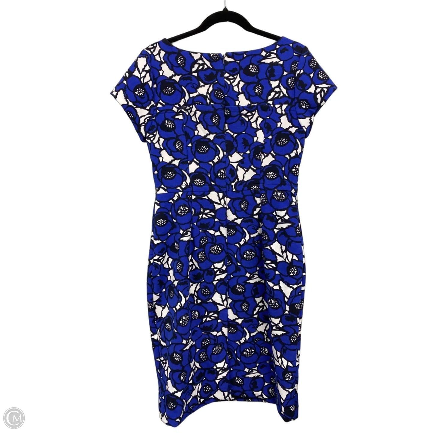 Dress Casual Midi By Talbots In Black & Blue, Size: 6
