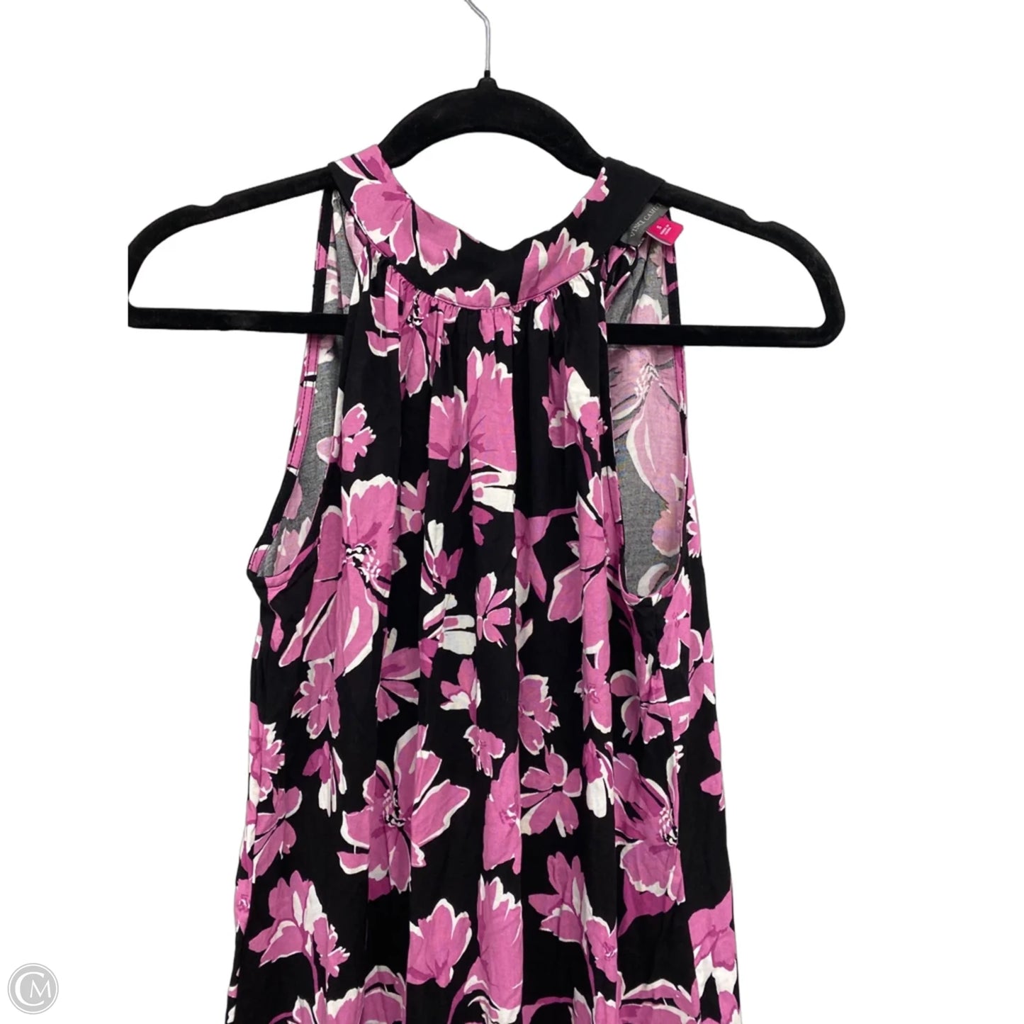 Dress Casual Midi By Vince Camuto In Black & Pink, Size: S