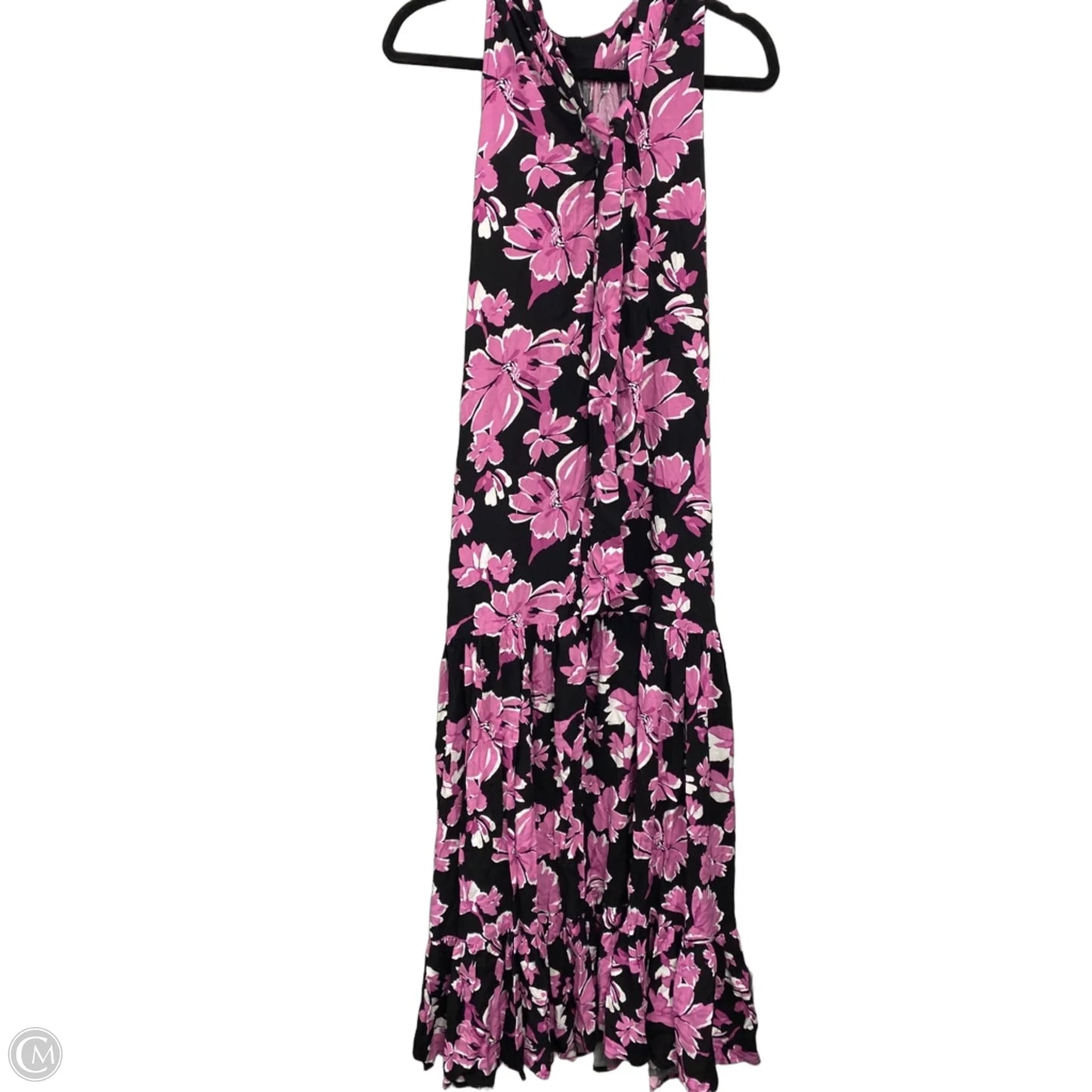 Dress Casual Midi By Vince Camuto In Black & Pink, Size: S