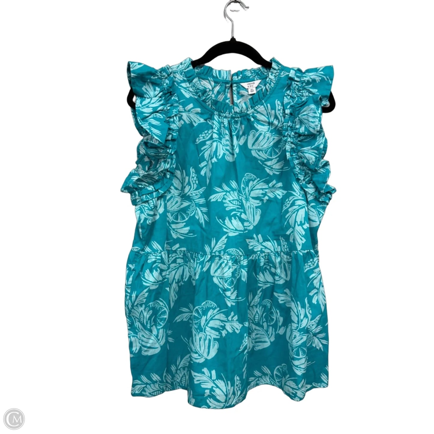 Top Short Sleeve By Crown And Ivy In Blue, Size: Xl