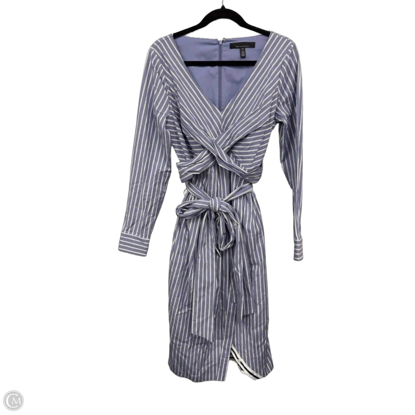 Dress Casual Midi By White House Black Market In Blue & White, Size: 10