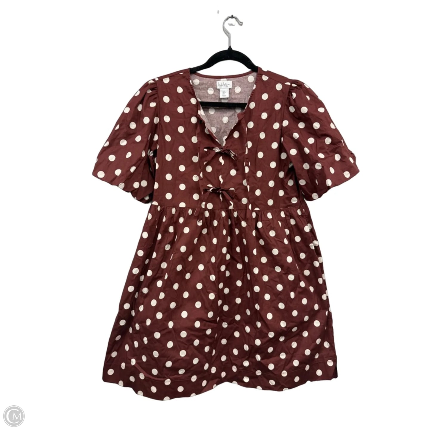 Dress Casual Short By Nicole Miller In Brown & White, Size: S