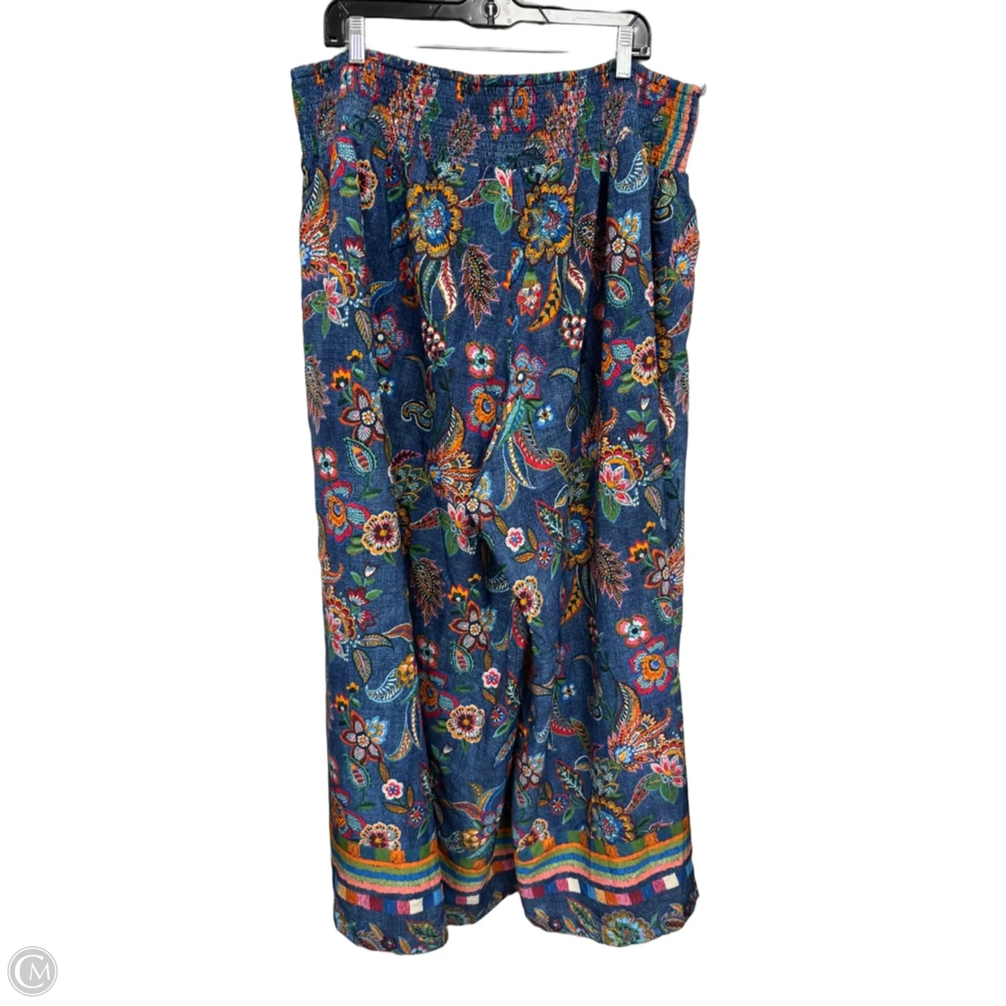 Skirt Maxi By Cato In Blue & Orange, Size: 3x