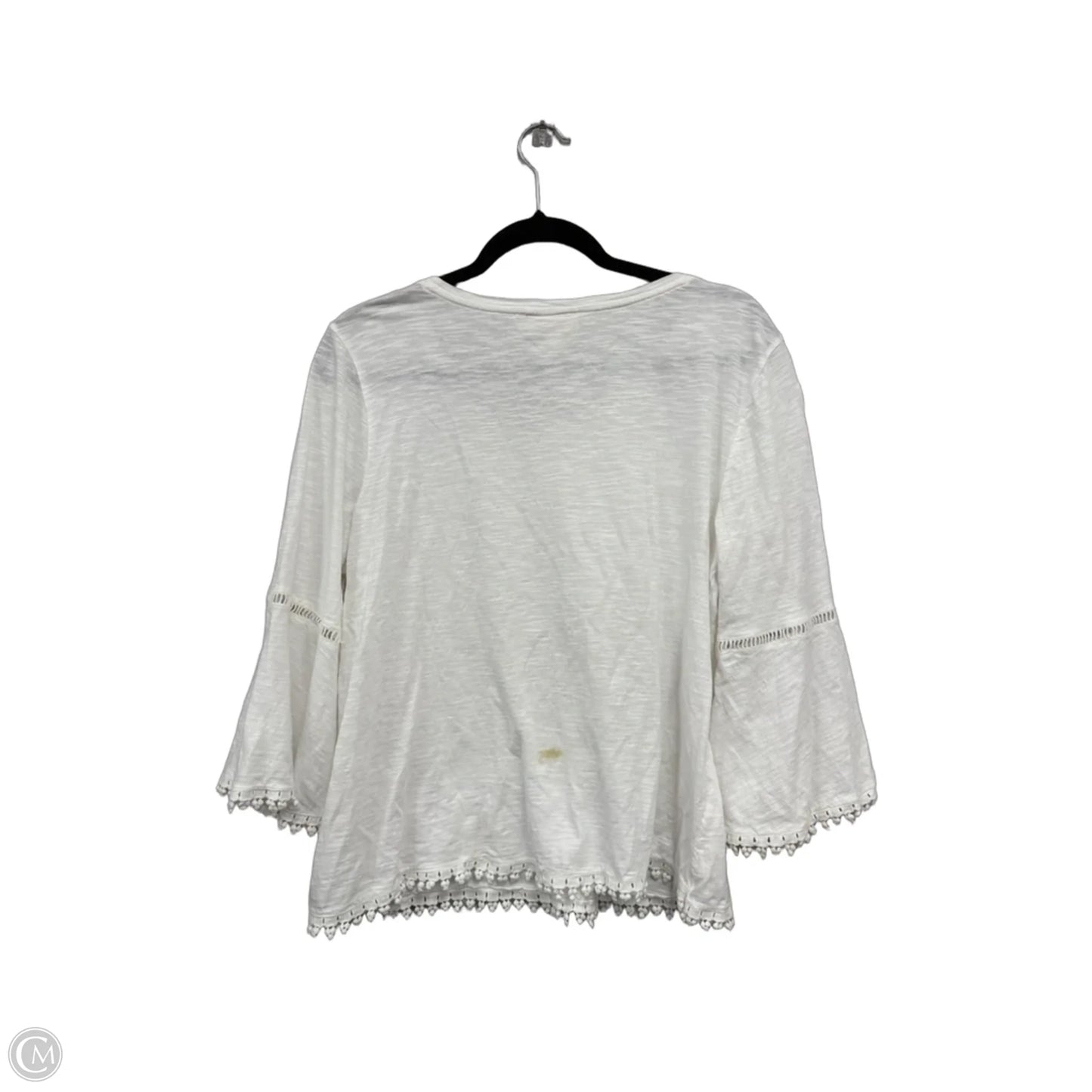 Top 3/4 Sleeve By Style And Company In White, Size: M