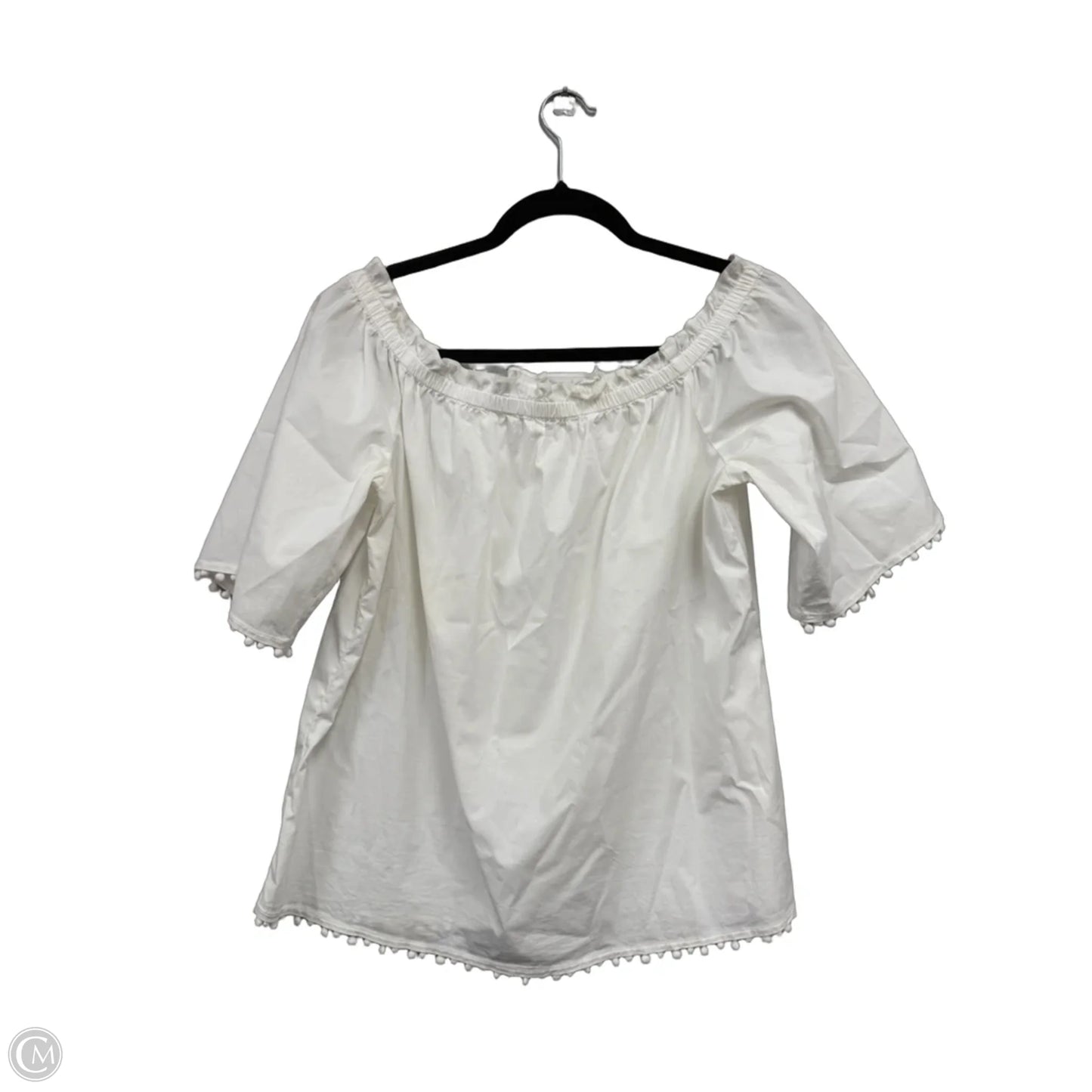 Top Short Sleeve By Trina Turk In White, Size: L