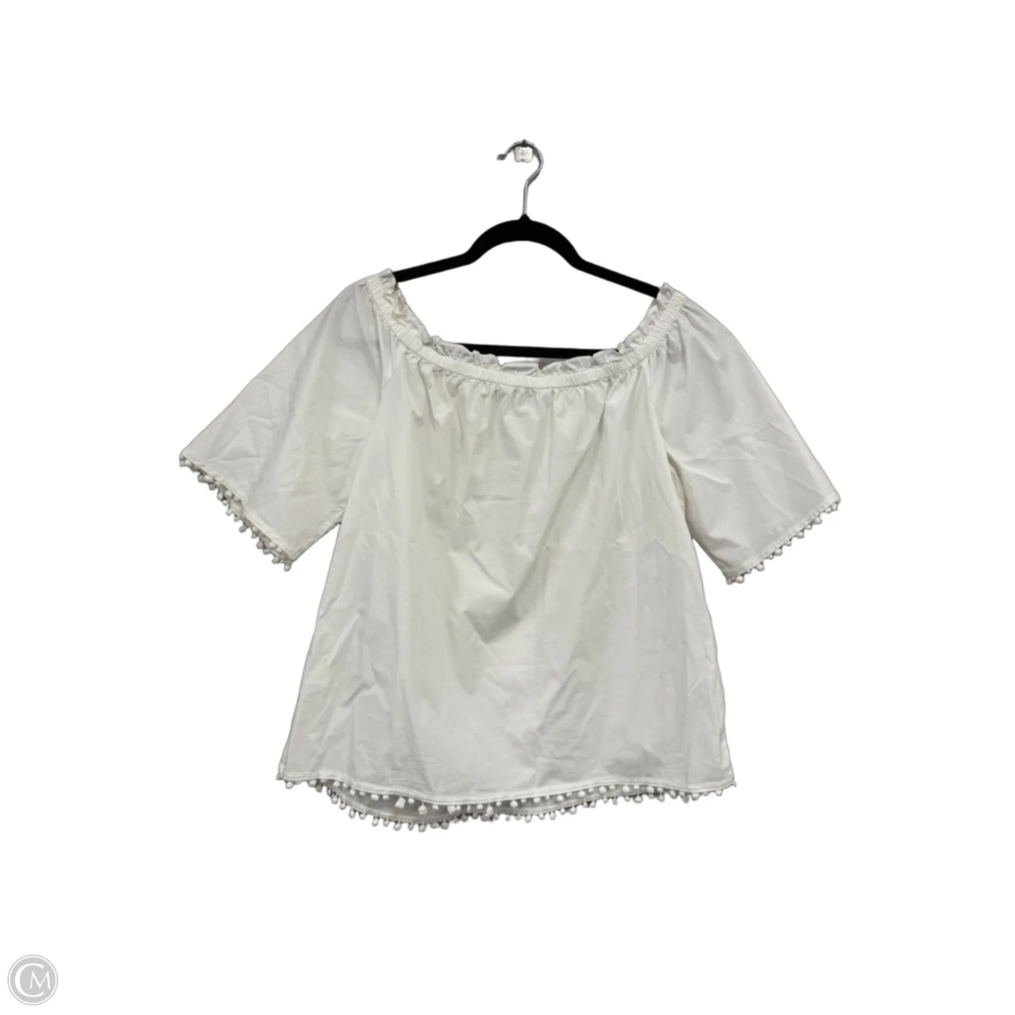 Top Short Sleeve By Trina Turk In White, Size: L