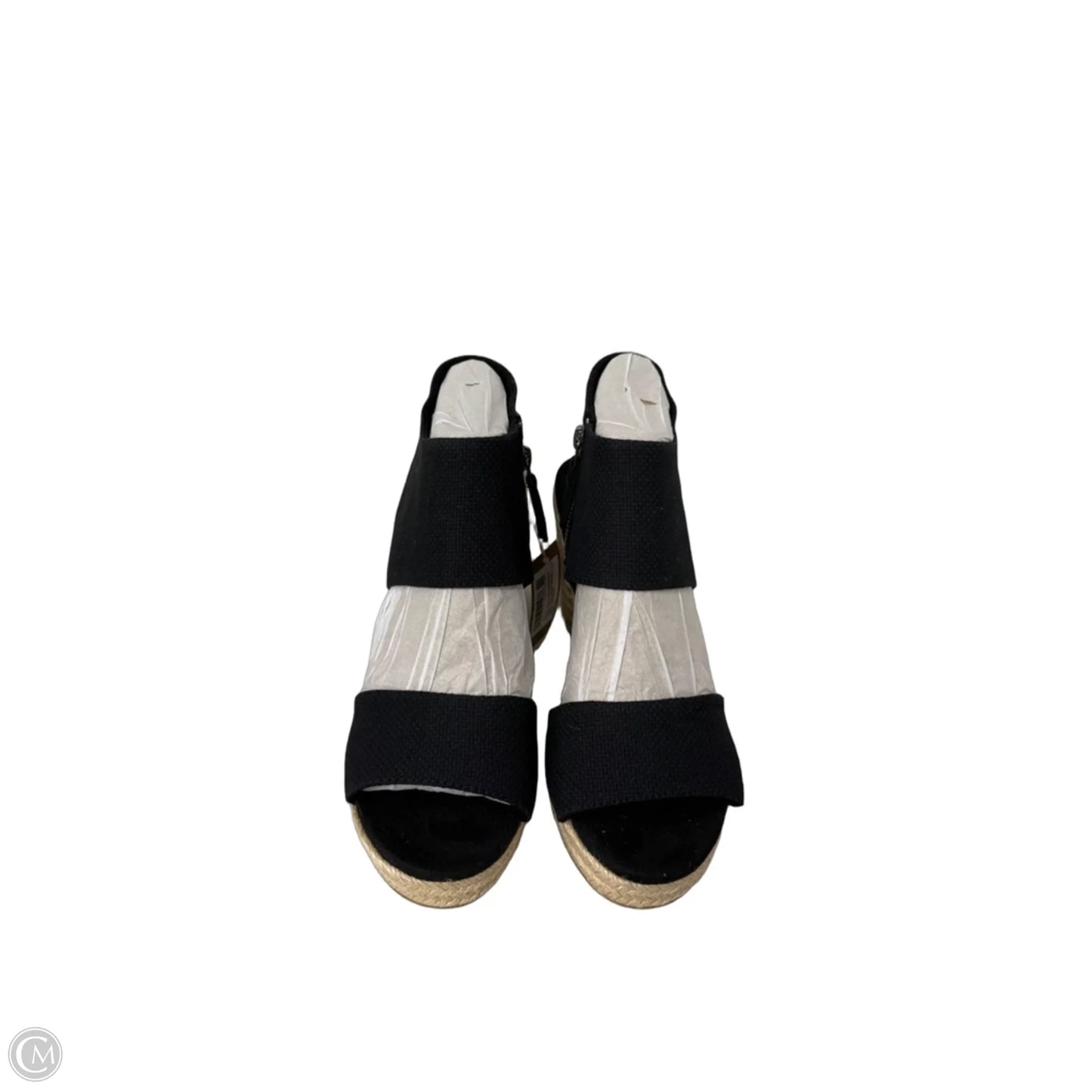 Sandals Heels Block By Toms In Black & Tan, Size: 11