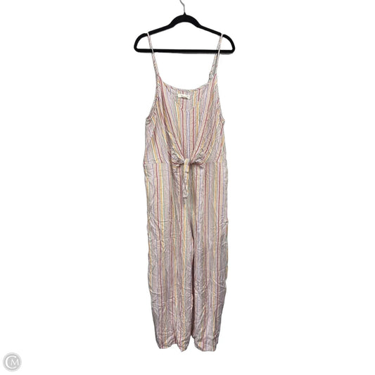 Jumpsuit By Lou And Grey In White & Yellow, Size: Xl
