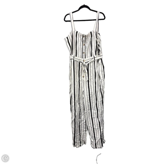 Jumpsuit By Loft In Black & White, Size: 16
