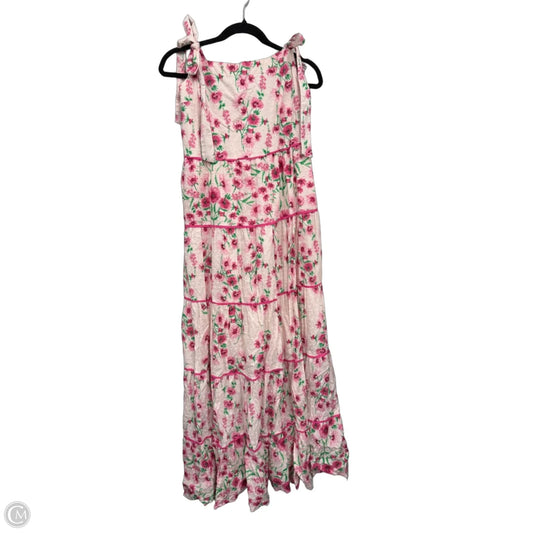 Dress Casual Maxi By Crown And Ivy In Green & Pink, Size: L