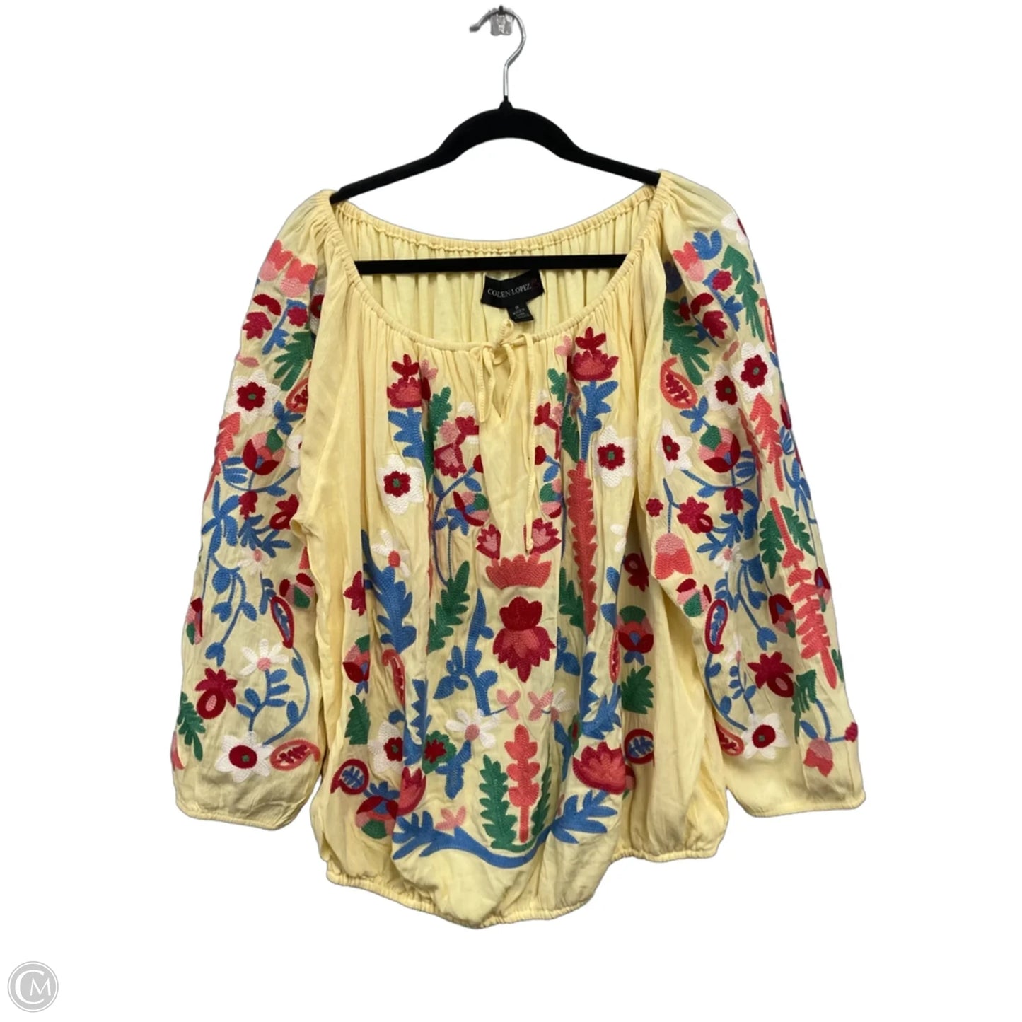 Top Long Sleeve By Colleen Lopez In Yellow, Size: 1x