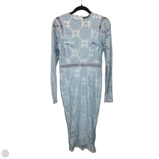 Dress Casual Midi By Pretty Little Thing In Blue, Size: 8