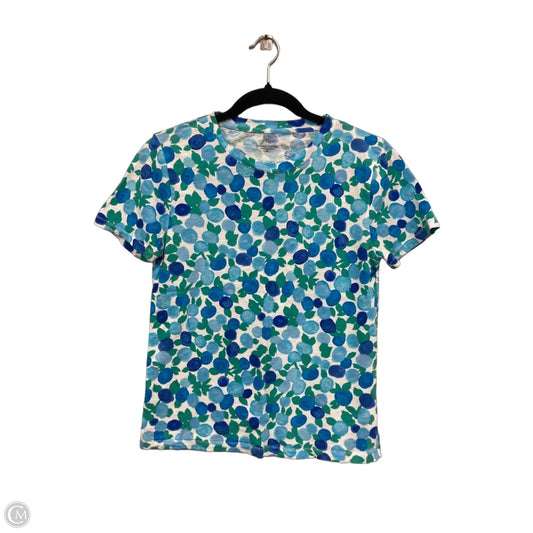 Top Short Sleeve Basic By J. Crew In Blue & Green, Size: S