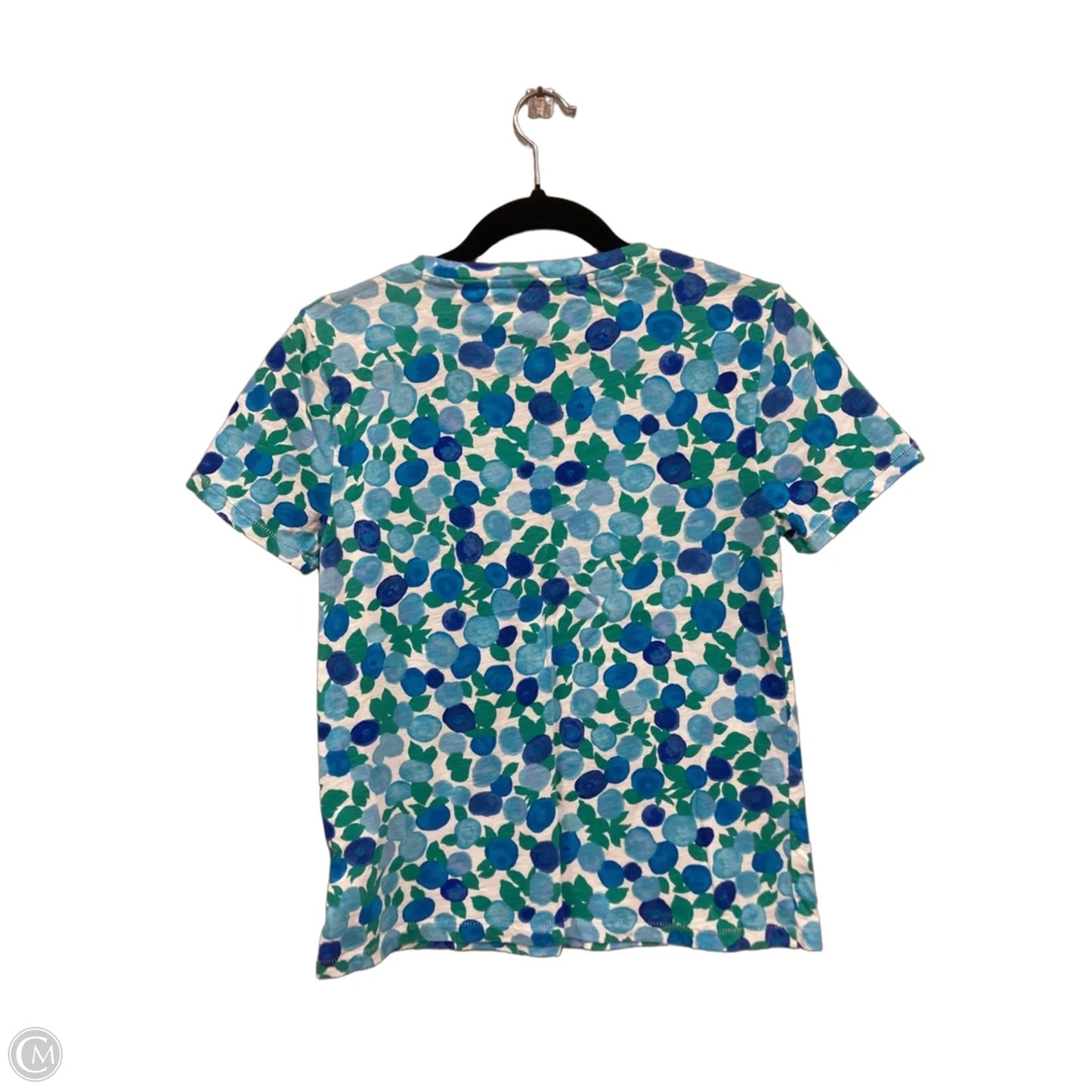 Top Short Sleeve Basic By J. Crew In Blue & Green, Size: S