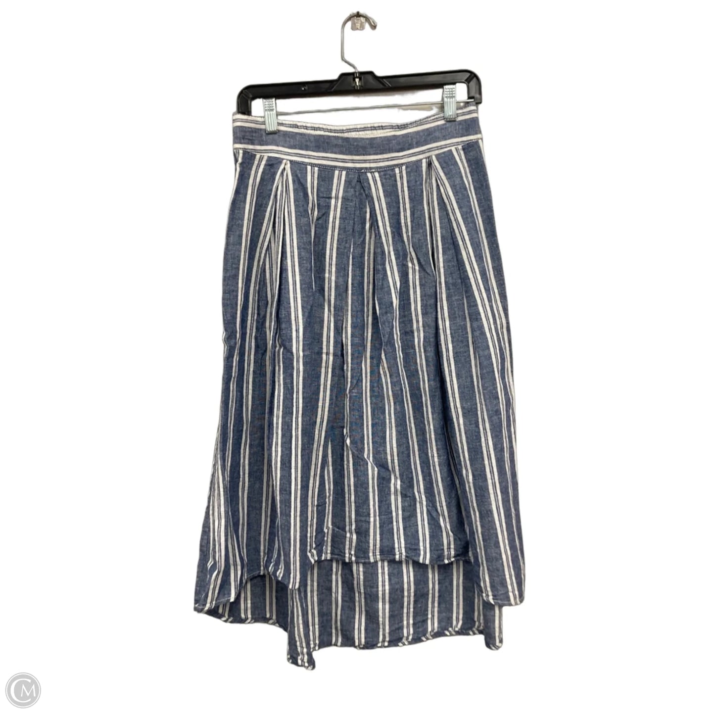 Skirt Midi By Max Studio In Blue & White, Size: S