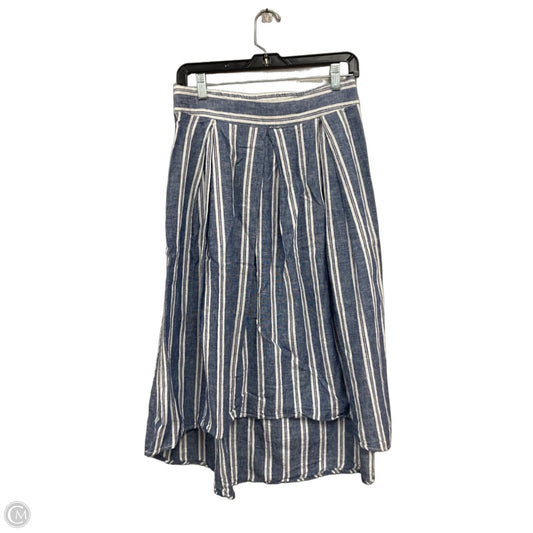 Skirt Midi By Max Studio In Blue & White, Size: S
