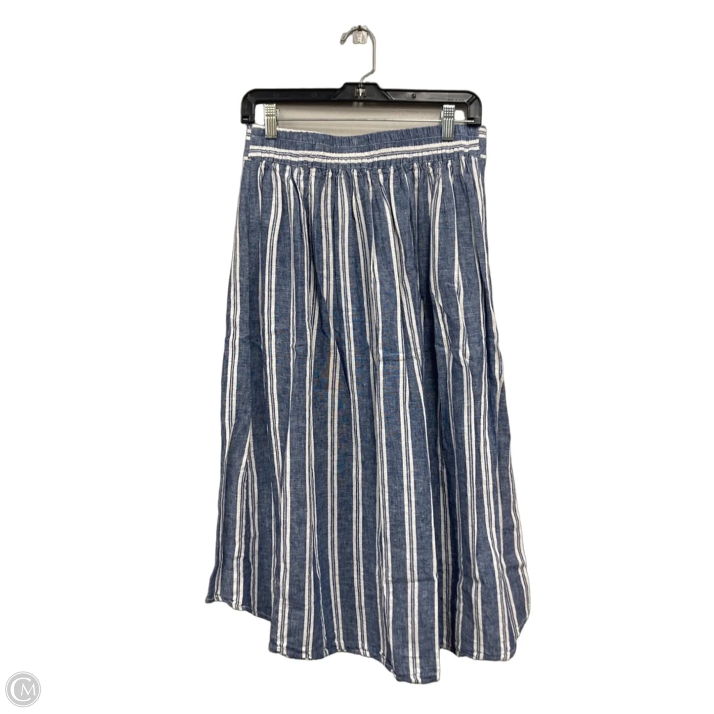 Skirt Midi By Max Studio In Blue & White, Size: S
