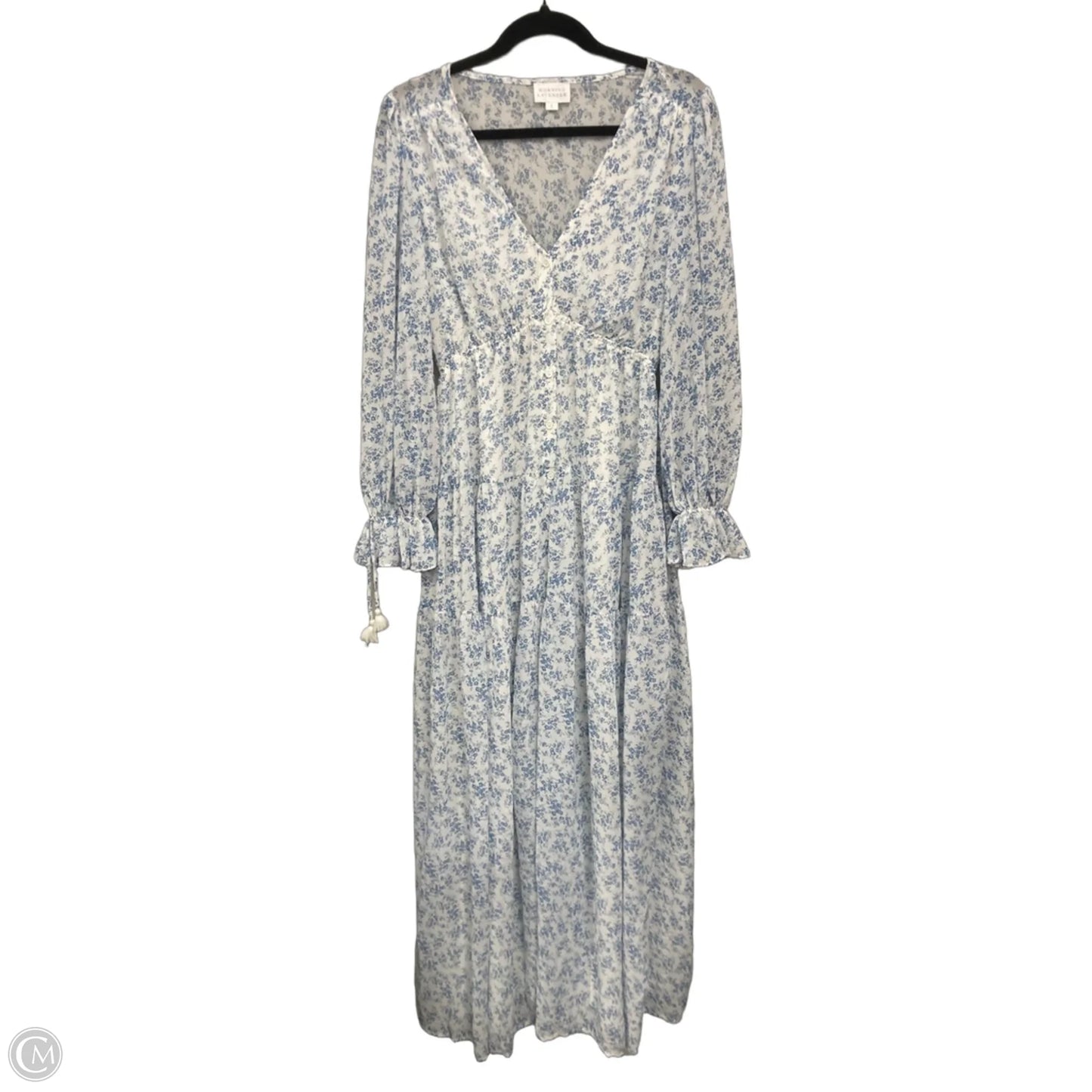 Dress Casual Maxi By Clothes Mentor In Blue & White, Size: S