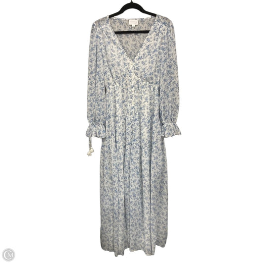 Dress Casual Maxi By Clothes Mentor In Blue & White, Size: S