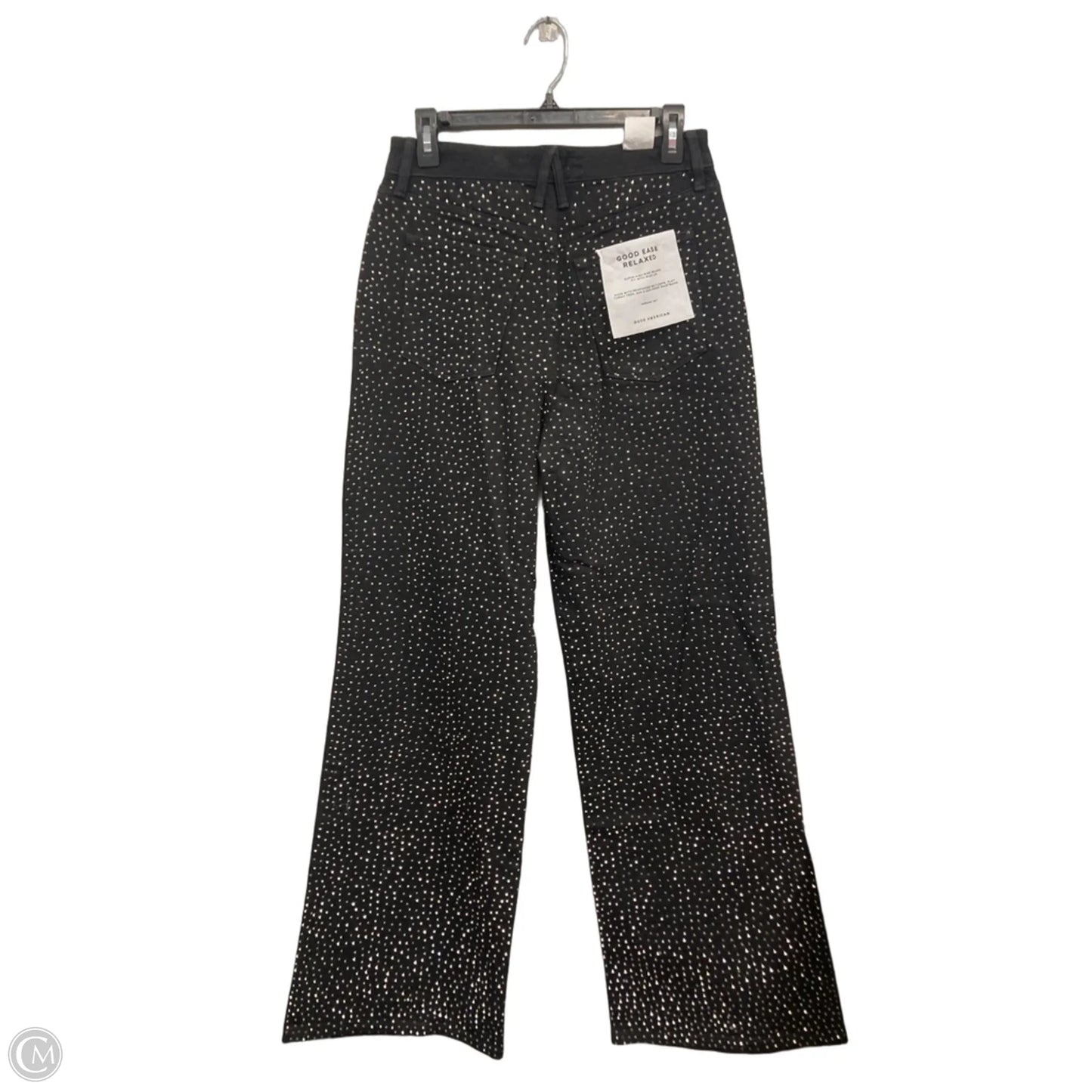Jeans Wide Leg By Good American In Black & Silver, Size: 4