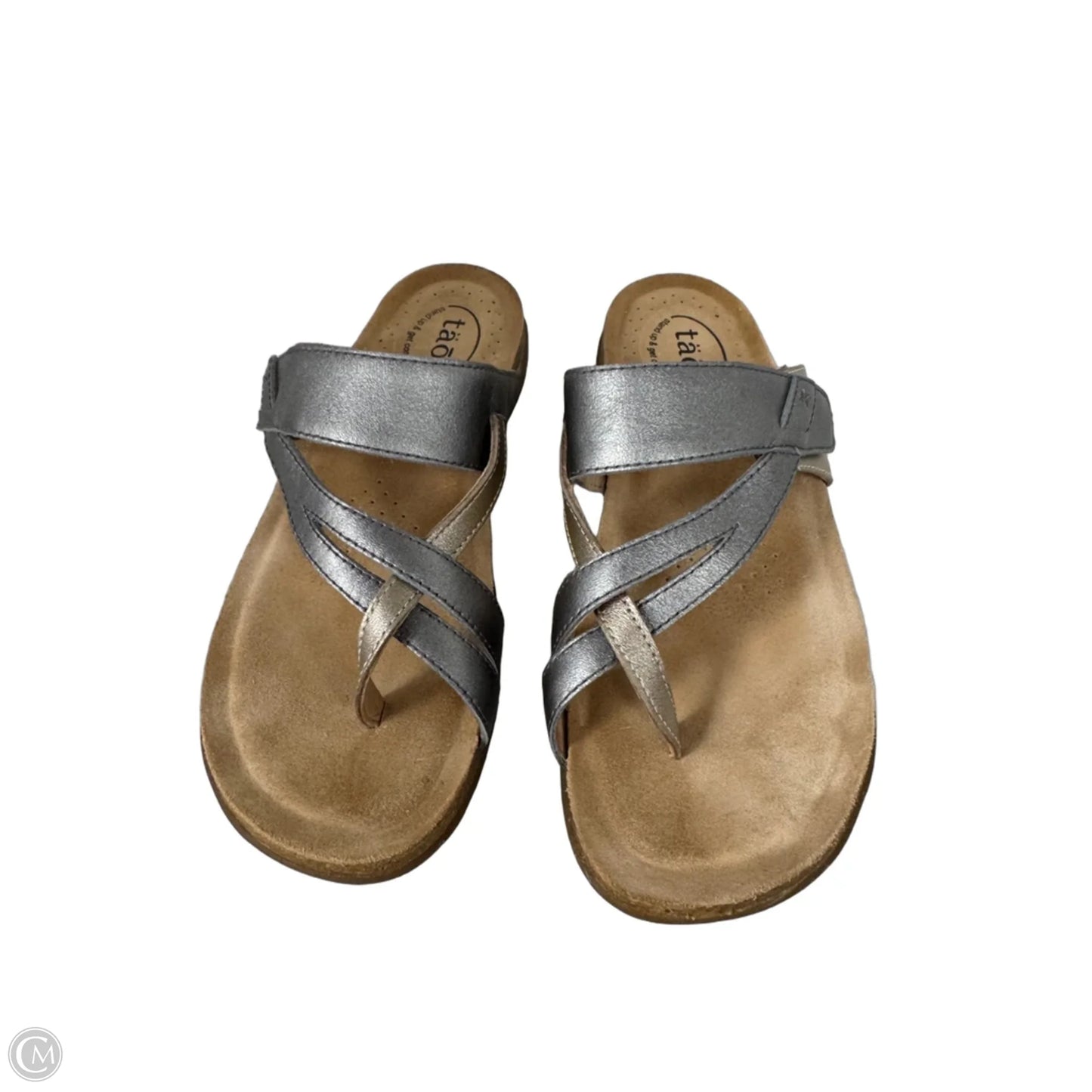 Sandals Flats By Taos In Gold & Silver, Size: 9