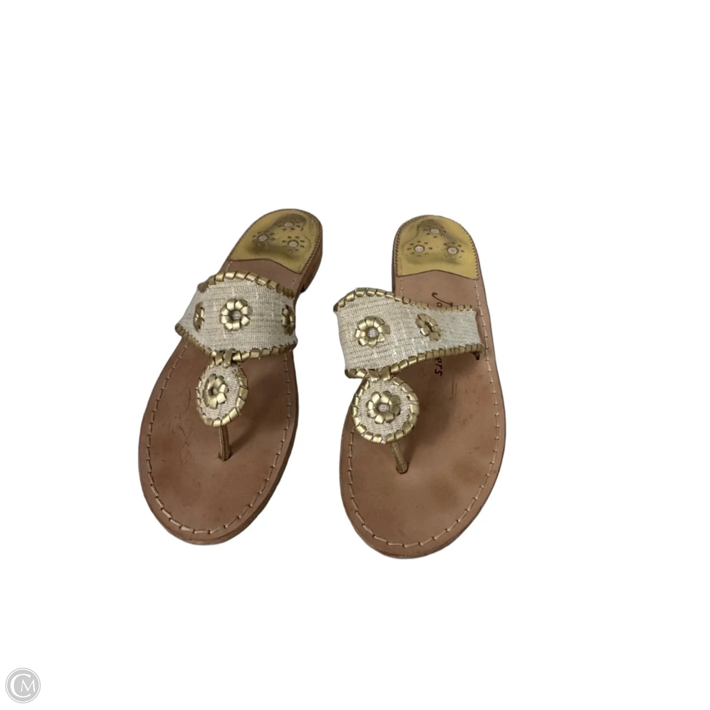 Sandals Flats By Jack Rogers In Gold, Size: 9.5