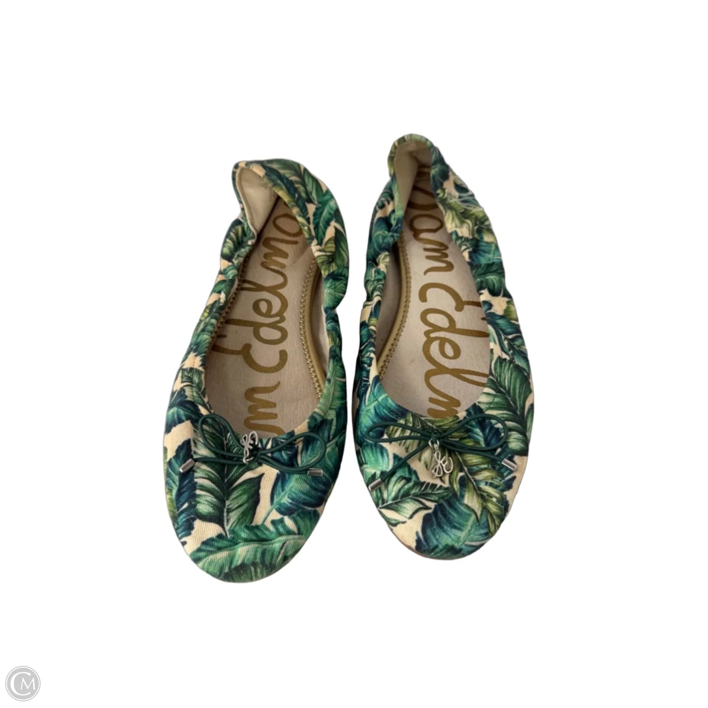 Shoes Flats By Sam Edelman In Cream & Green, Size: 9.5