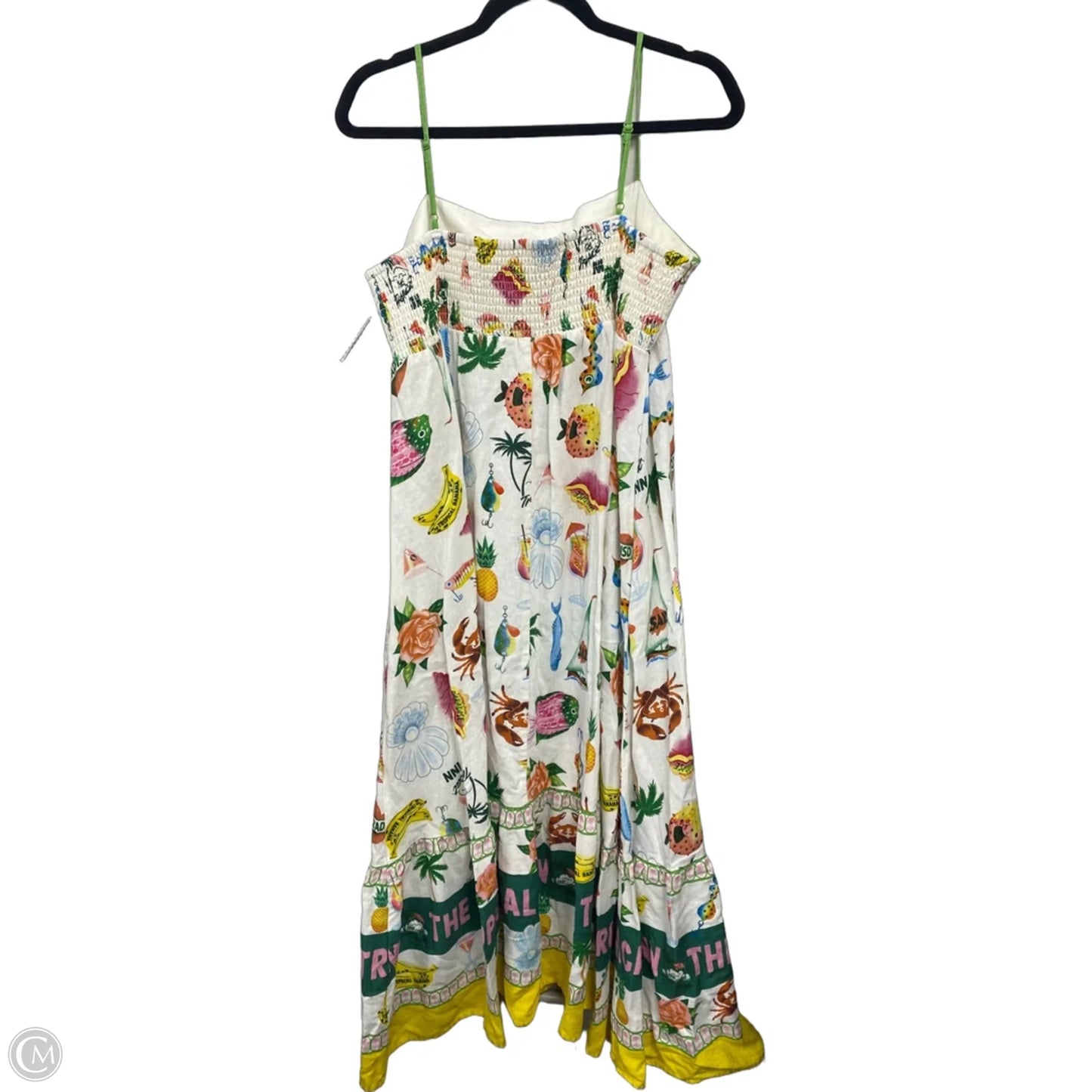 Dress Casual Midi By Rachel Zoe In Cream & Green, Size: Xl
