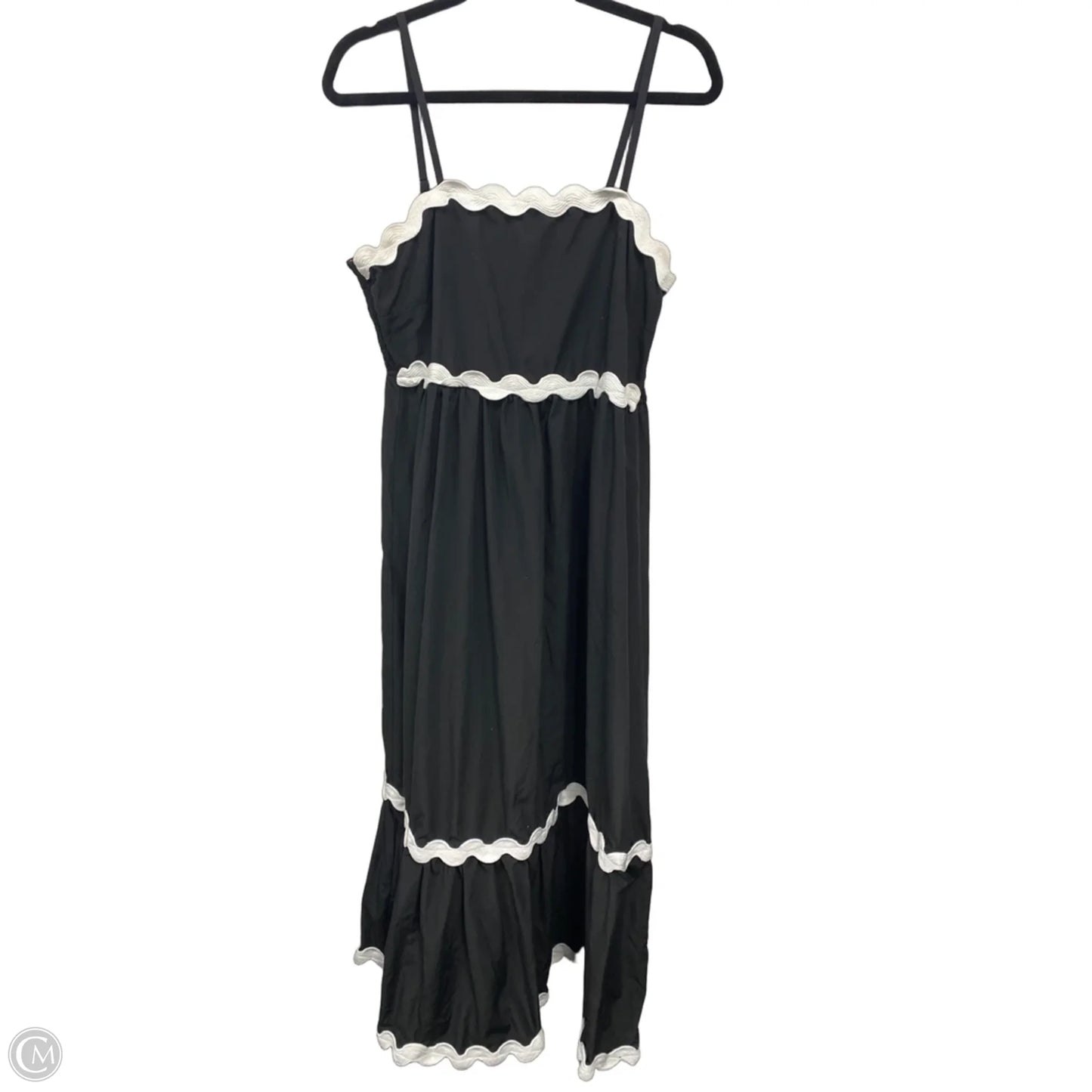 Dress Casual Midi By Clothes Mentor In Black & White, Size: Xl