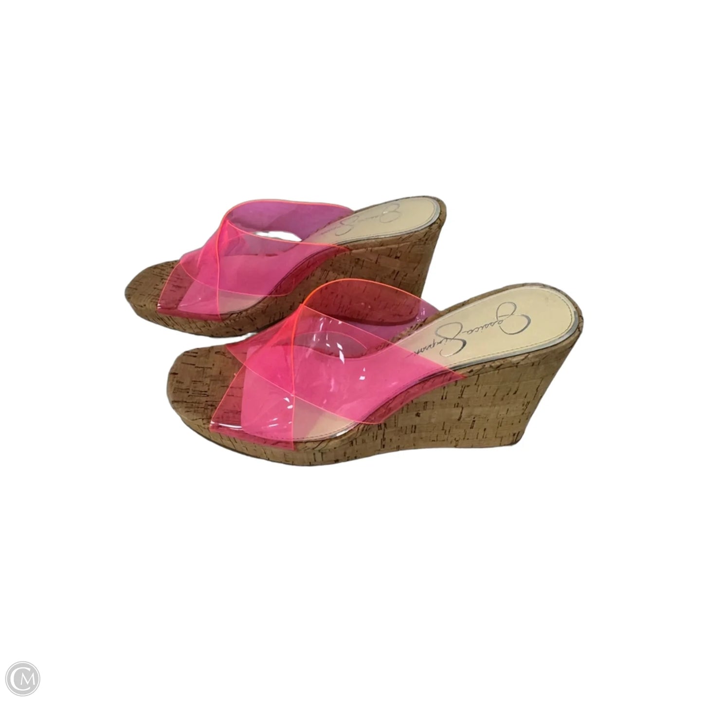 Sandals Heels Wedge By Jessica Simpson In Pink, Size: 9.5