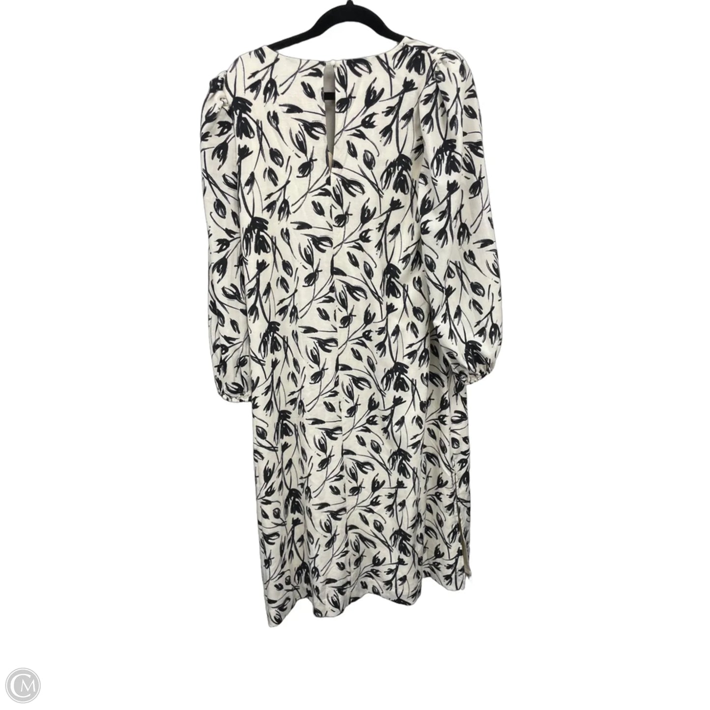 Dress Casual Midi By Tcec In Black & Cream, Size: L