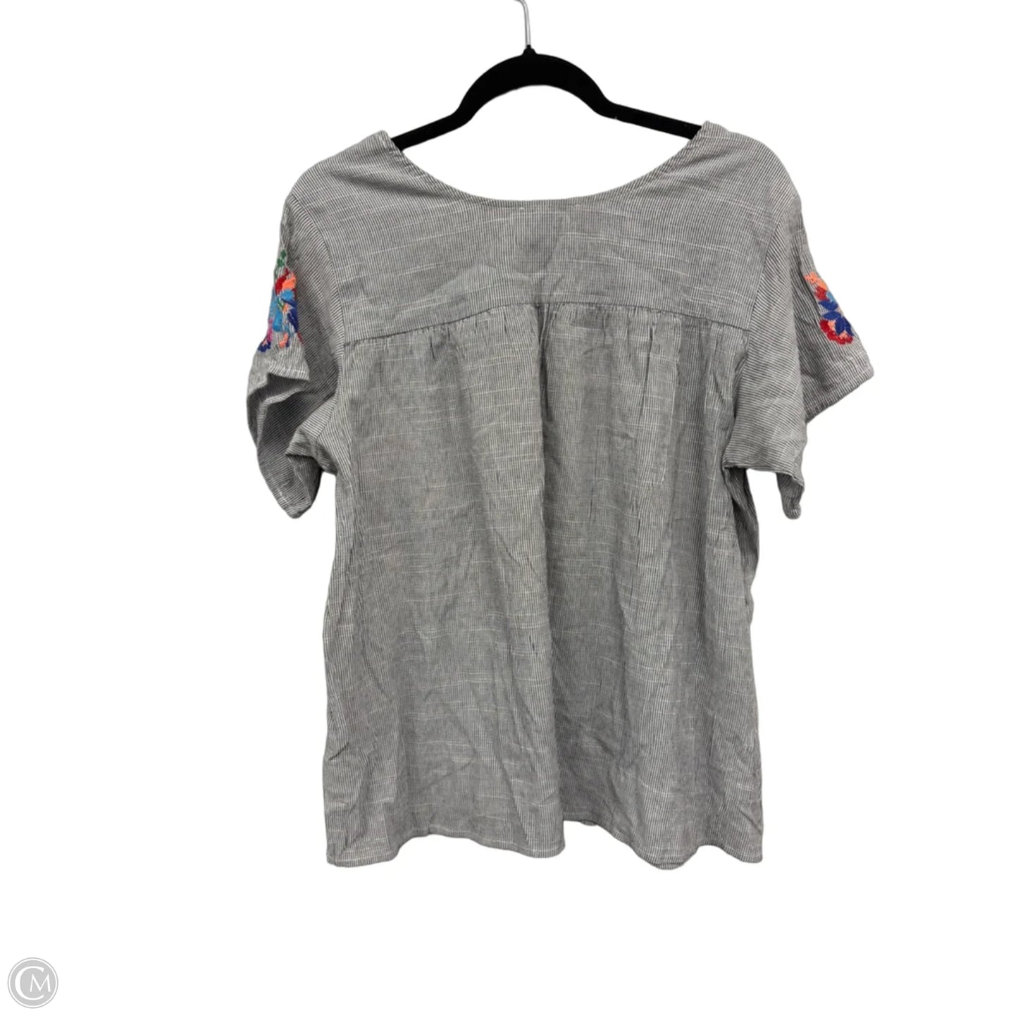 Top Short Sleeve By See And Be Seen In Black & Pink, Size: L