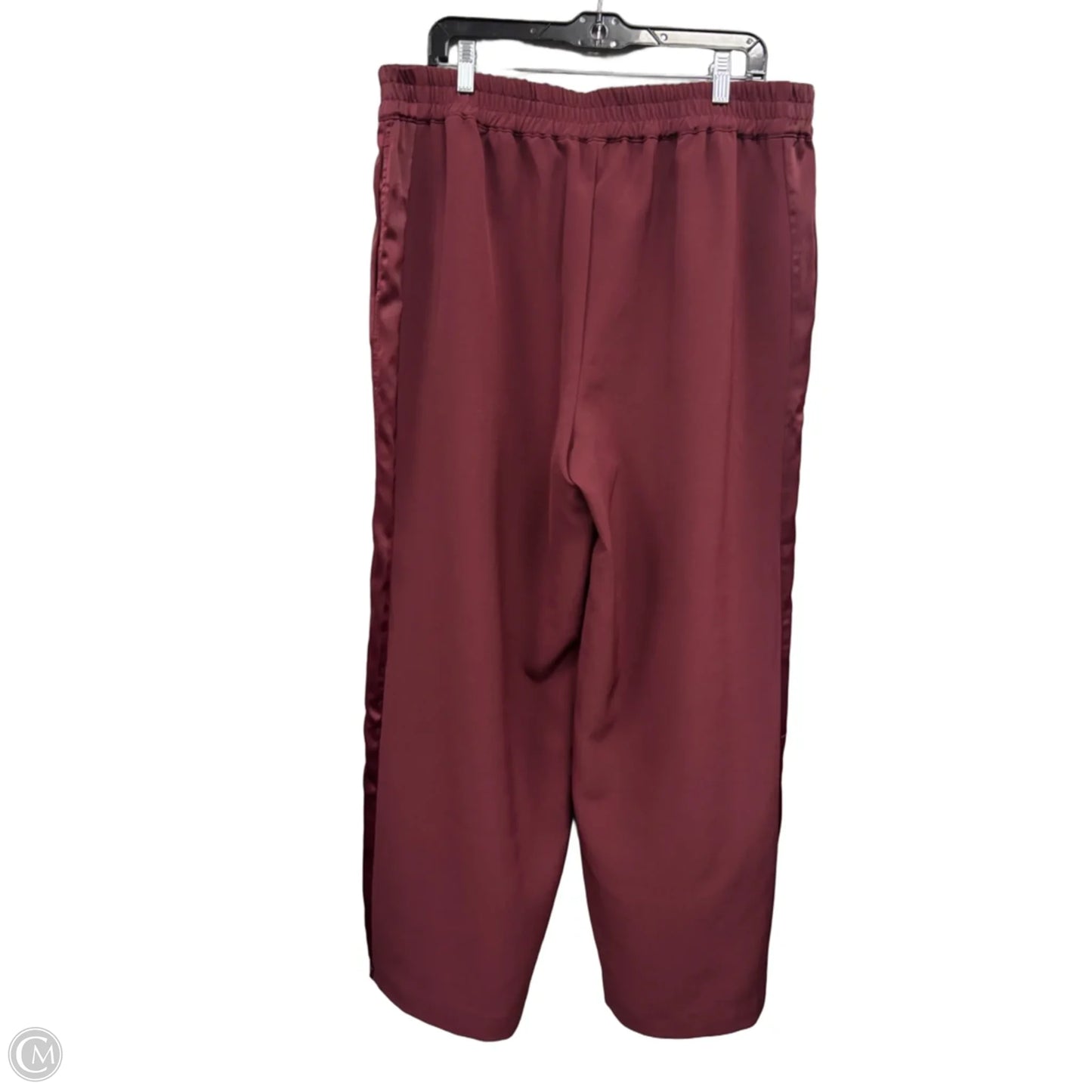 Pants Wide Leg By Intempo In Maroon, Size: Xl