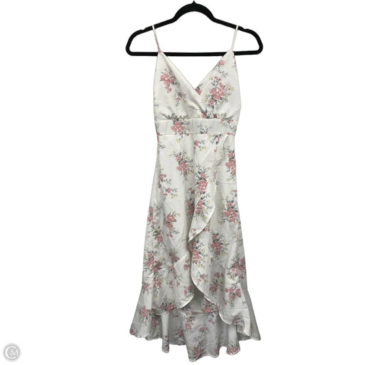 Dress Party Midi By No Boundaries In Cream & Pink, Size: 0