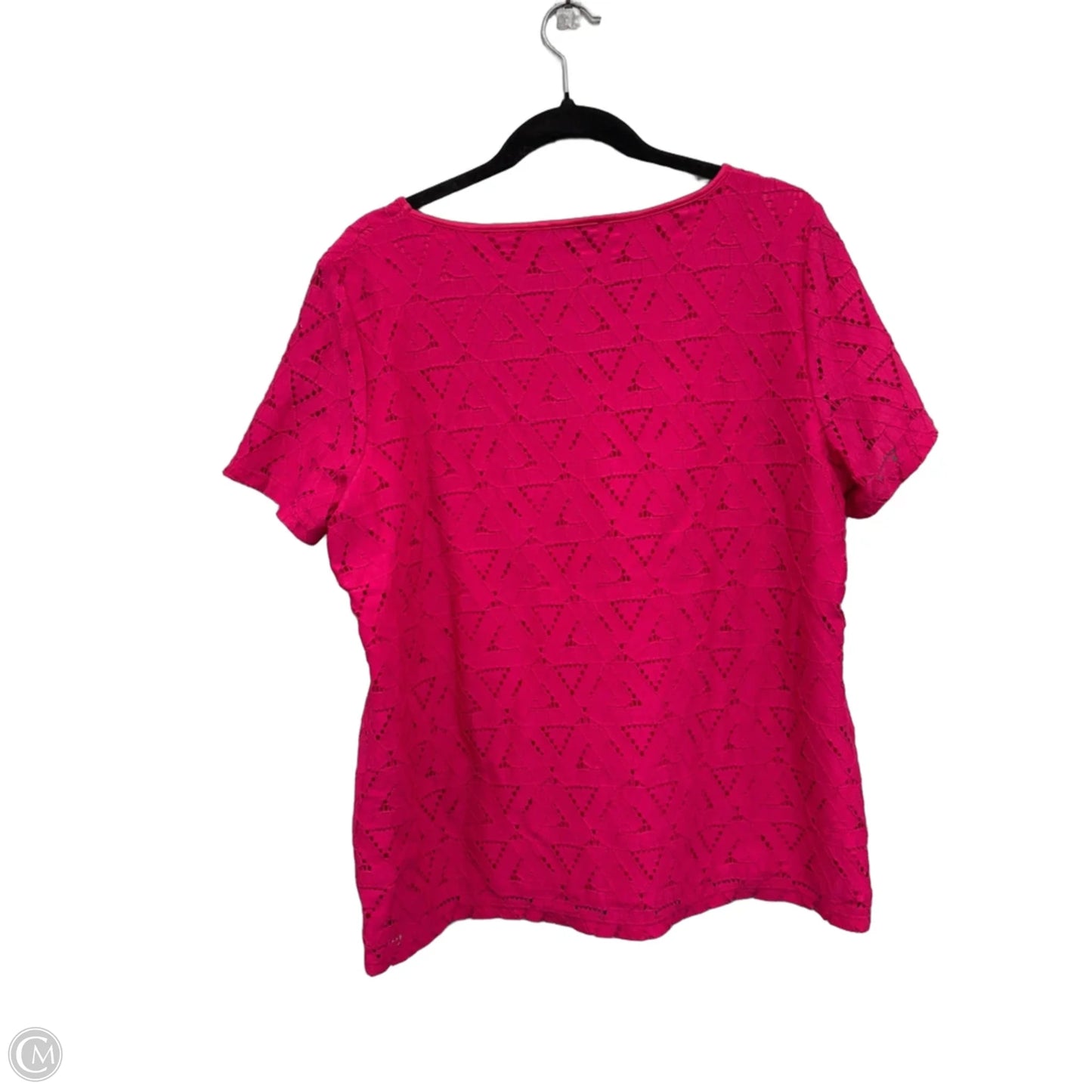 Top Short Sleeve By Marc New York In Pink, Size: Xl