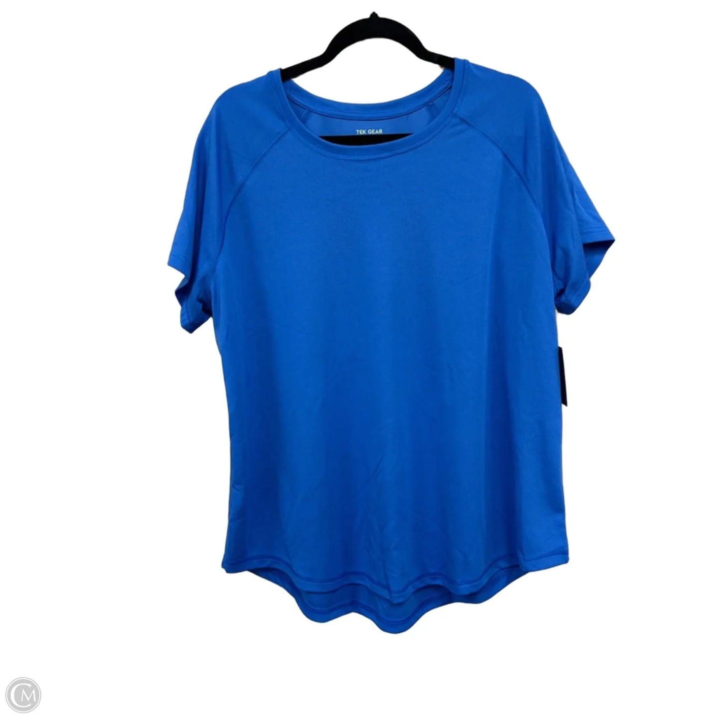 Athletic Top Short Sleeve By Tek Gear In Blue, Size: 1x