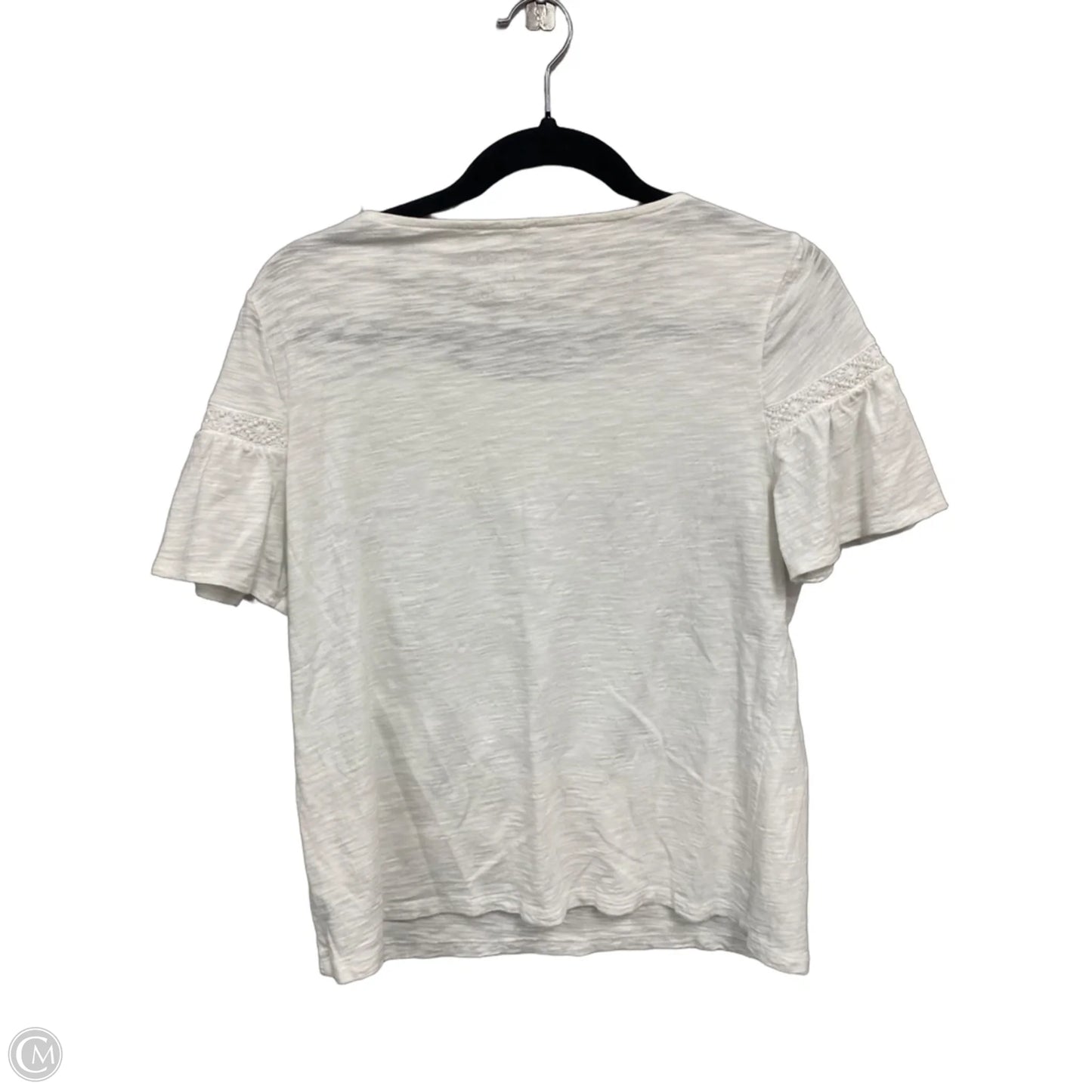 Top Short Sleeve By Talbots In White, Size: Mp