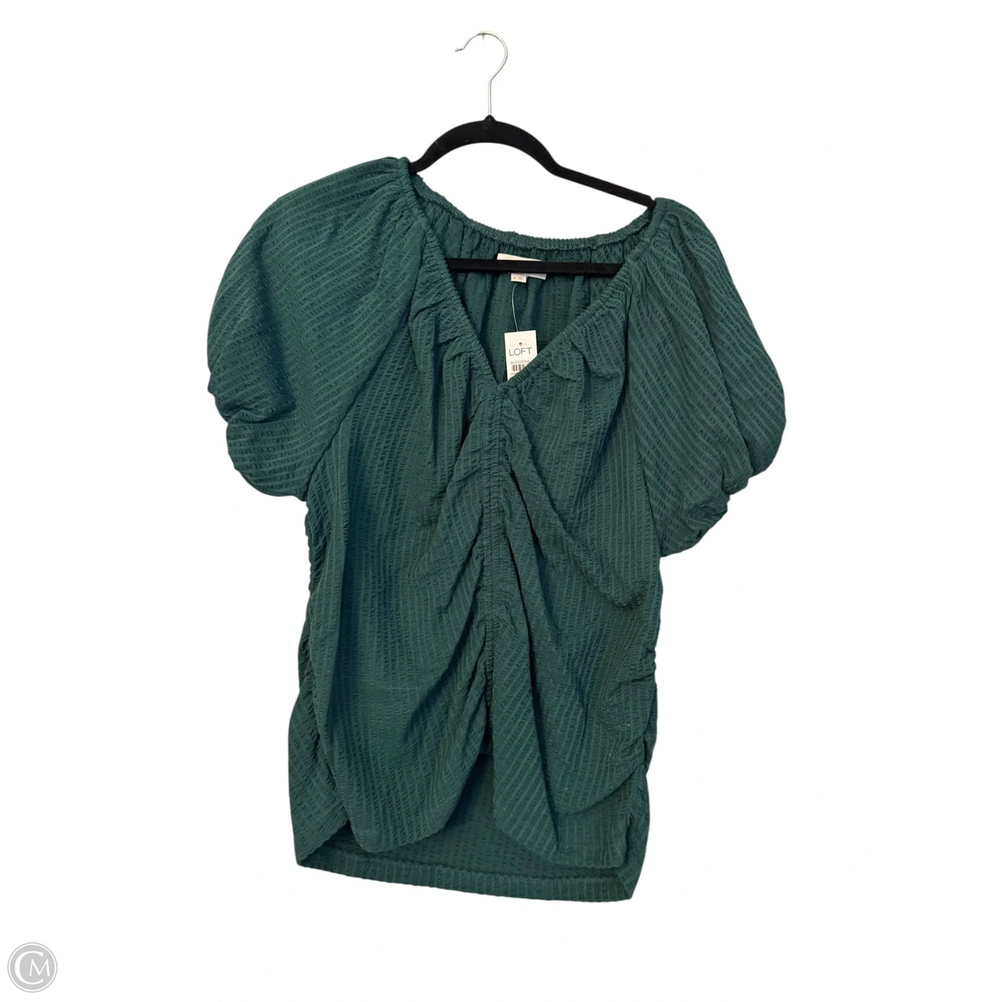 Top Short Sleeve By Loft In Green, Size: Xl