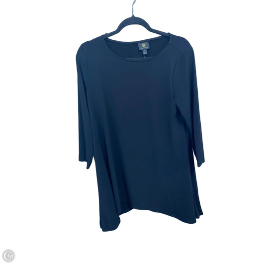 Top 3/4 Sleeve By Jm Collections In Black, Size: M