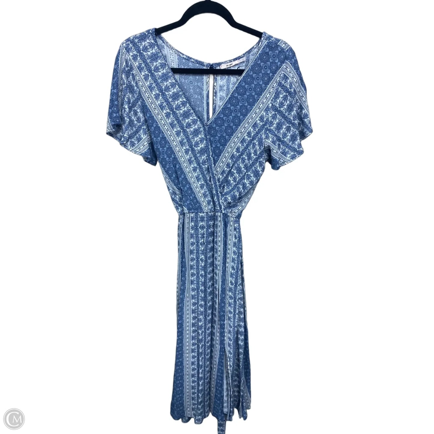 Dress Casual Midi By Mi Ami In Blue & White, Size: S