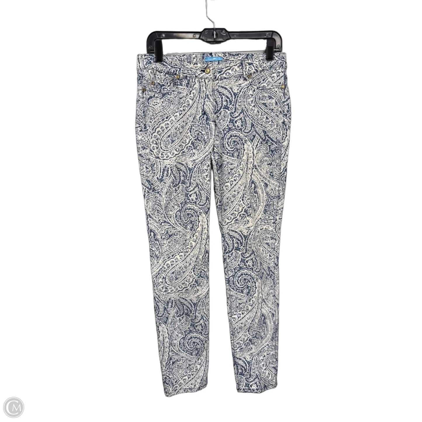 Jeans Skinny By J Mclaughlin In Blue & Cream, Size: 6
