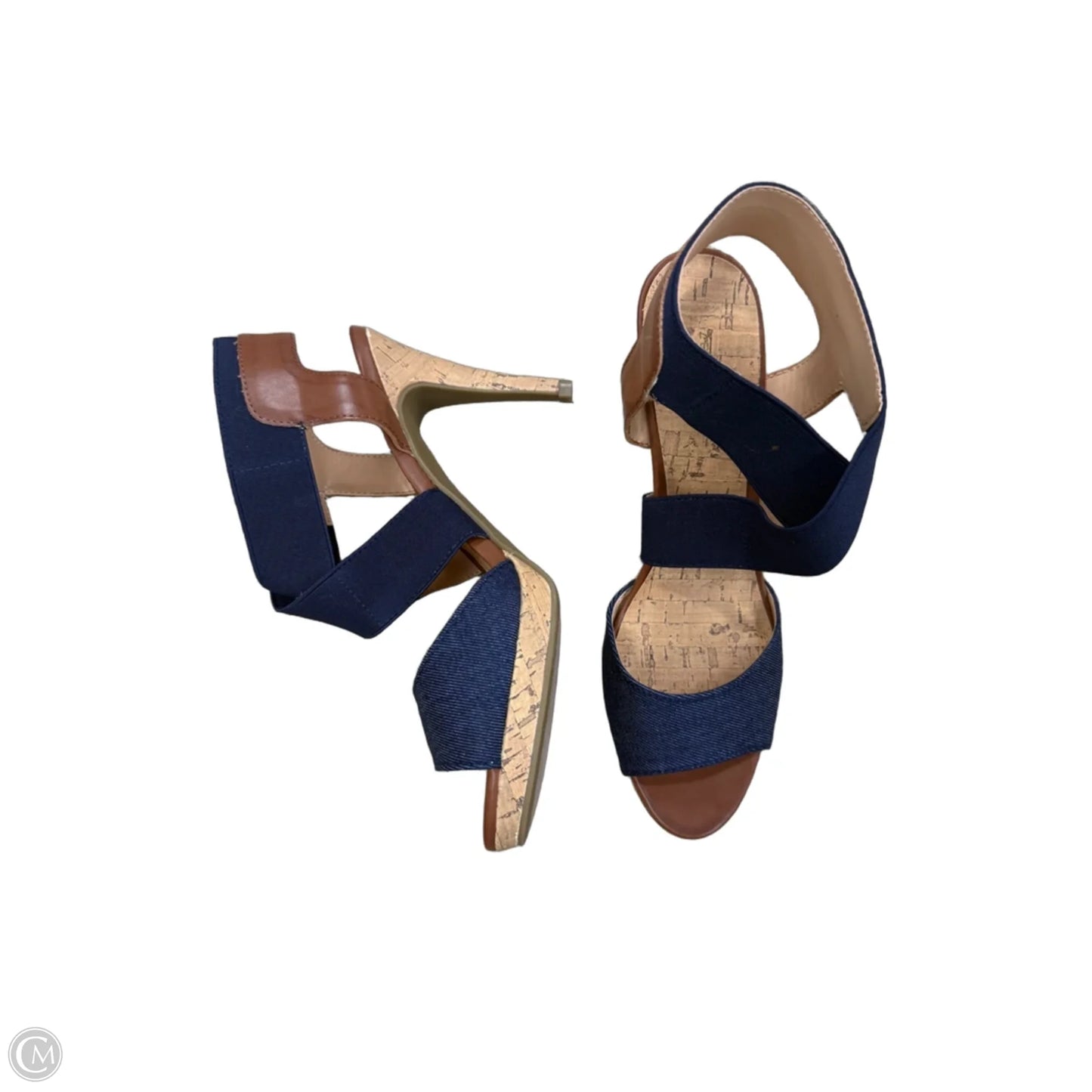 Shoes Heels Stiletto By Liz Claiborne In Blue & Brown, Size: 9