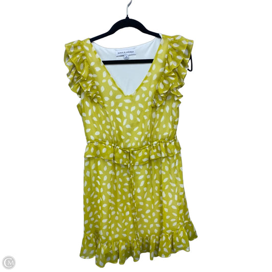 Dress Casual Midi By Emma And Michele In Gold & White, Size: M