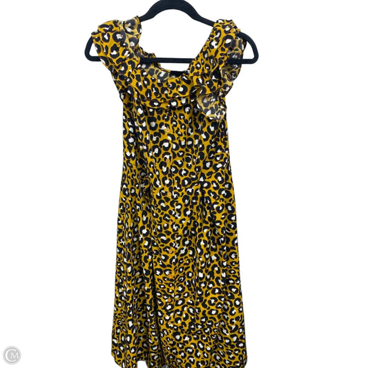 Dress Casual Midi By Who What Wear In Black & Gold, Size: S